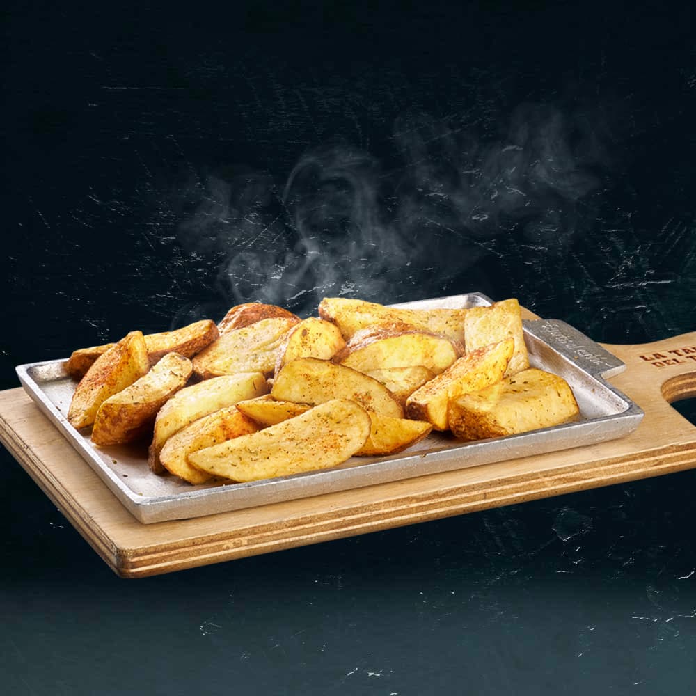 Porción de papas rústicas