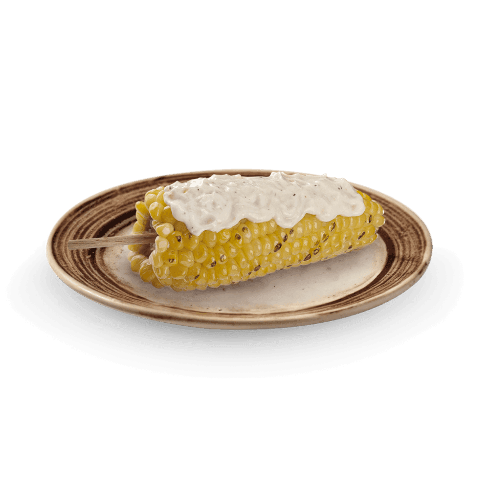 Choclo con salsa de queso