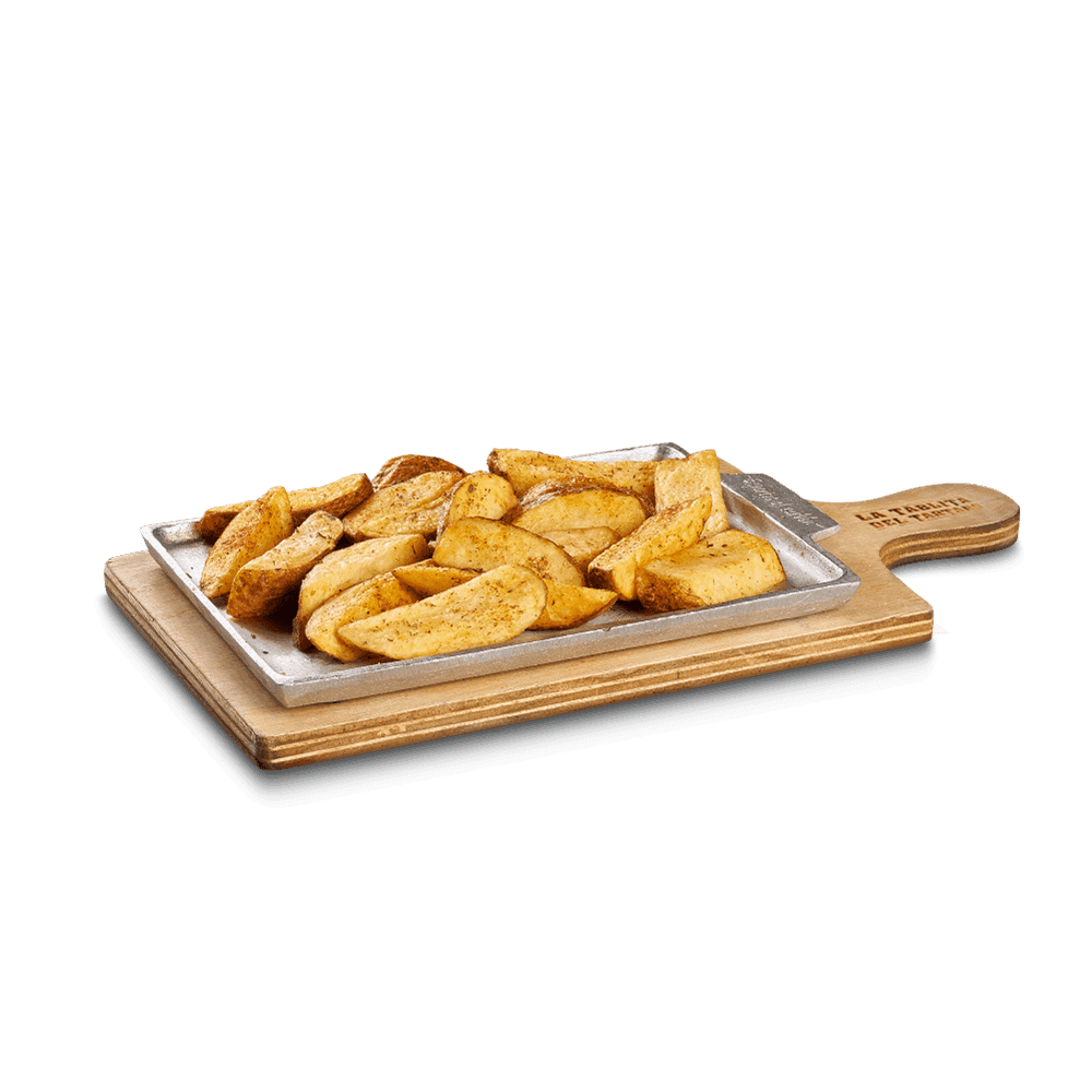 Porción de papas rústicas